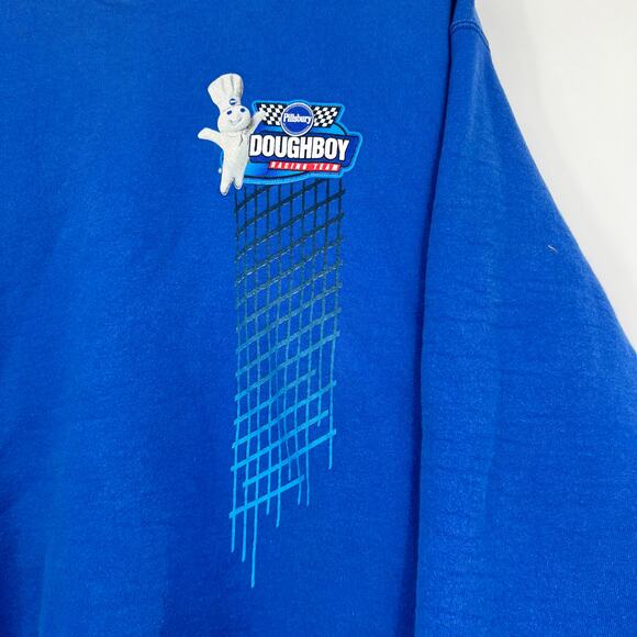 Pillsbury Doughboy Vintage Racing blue Crewneck Sweatshirt Unisex size large - Picture 4 of 6